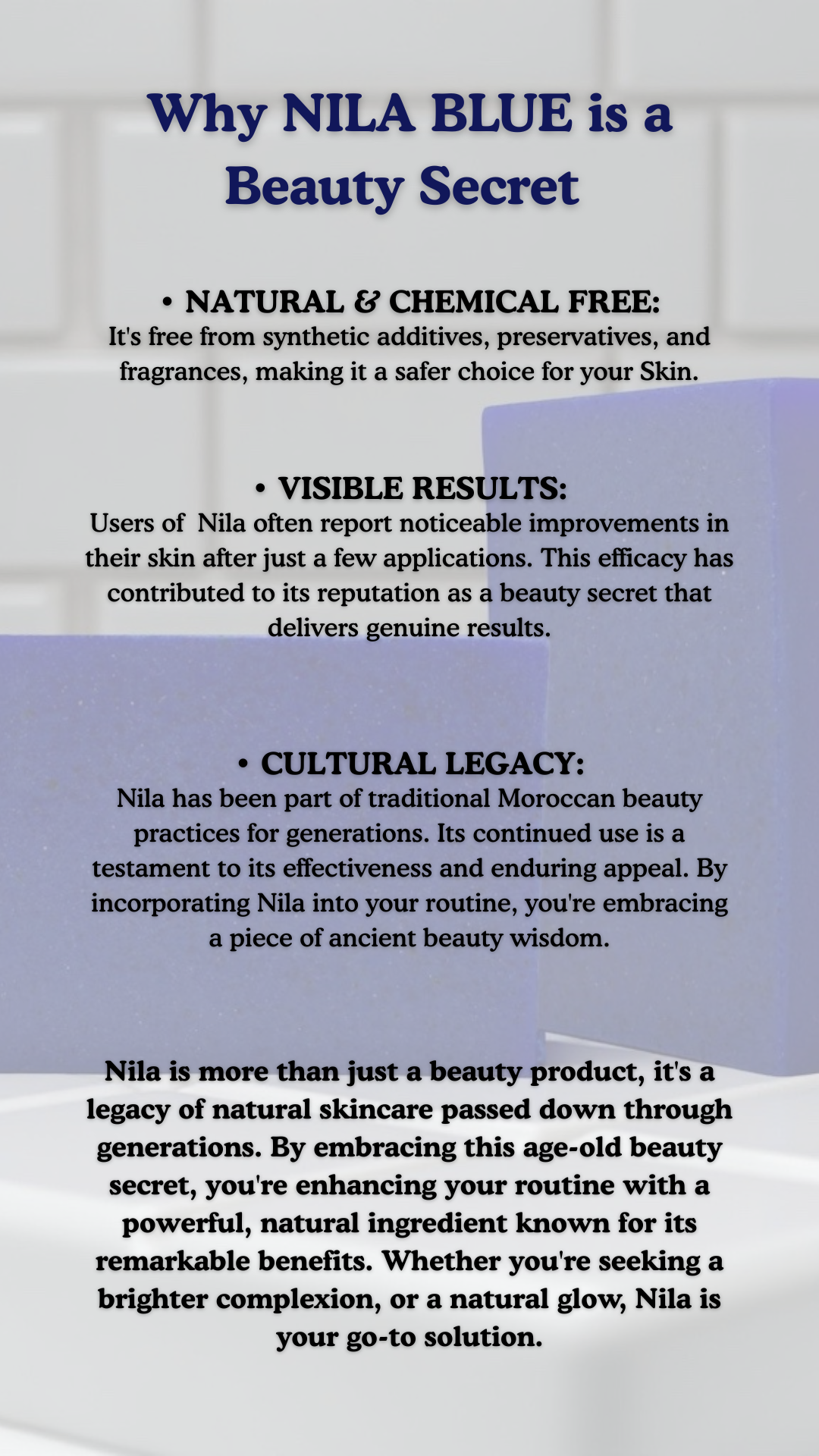 NILA BLUE Face & Body Bar